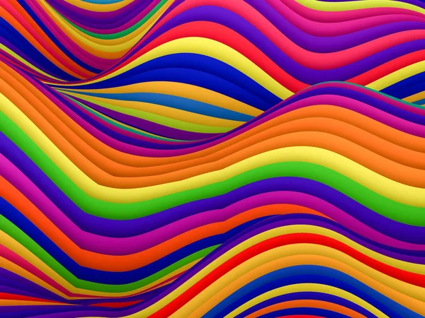 Abstract Background Multicolored Striped Waves Use Print Design — Stock Photo, Image
