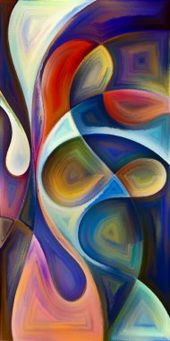 Arka plan şekilleri ve eğrileri modern sanatın konuda oluşur