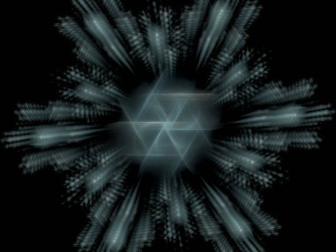 Fraktal Kar Tanesi serisi. Buz kristallerini andıran doğal kendine benzerliğin soyut yapısı. Doğa, Geometri, Bilim ve Sanat üzerine tasarım projelerinde kullanılmak üzere.