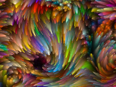 Yaratıcılık, tasarım ve modern sanat projeleri için Girdap Dijital Renk arkaplanı