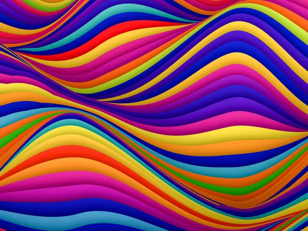 Fondo Abstracto Ondas Rayadas Multicolores Para Uso Impresión Diseño — Foto de Stock