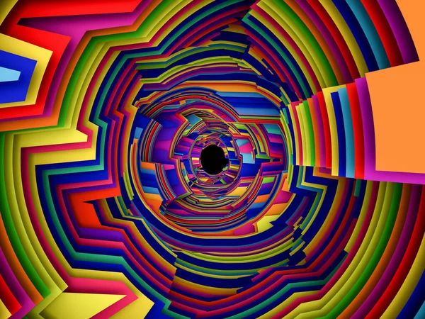 Abstract Background Multicolored Circular Stripes Use Print Design — 스톡 사진