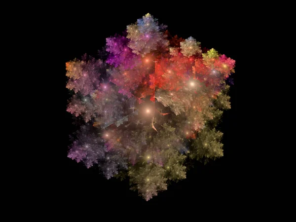 Σειρά Fractal Snowflake Αφηρημένη Δομή Της Φυσικής Αυτο Ομοιότητα Που — Φωτογραφία Αρχείου