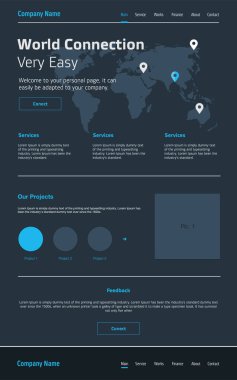Dünya bağlantı Site şablonu