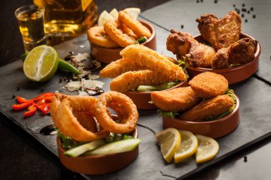 Tex mex tapas mix ve tekila kızarmış