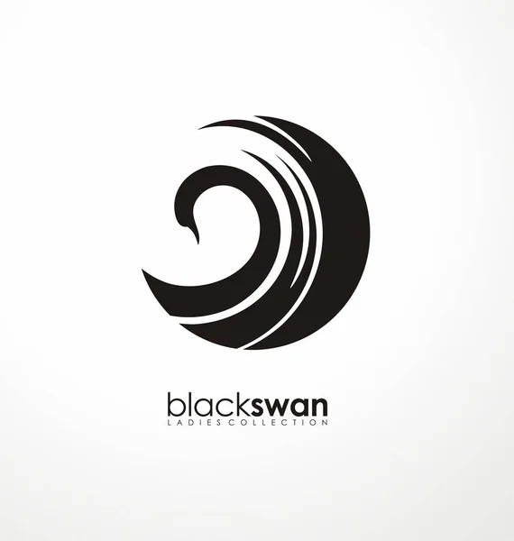 Schwan-Logo-Idee — Stockvektor