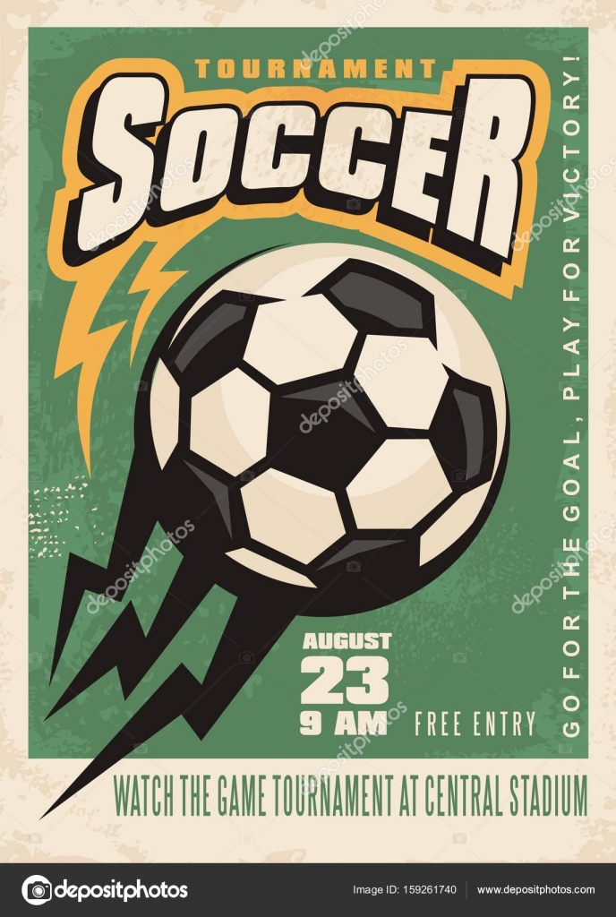 Poster Football Vector affiche avec tous les lecteurs fond