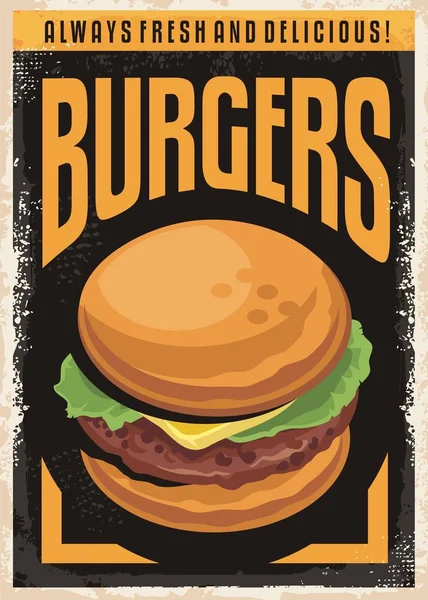 Fast food restaurante propaganda — Vetor de Stock