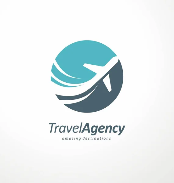 Idée design logo agence de voyage — Image vectorielle