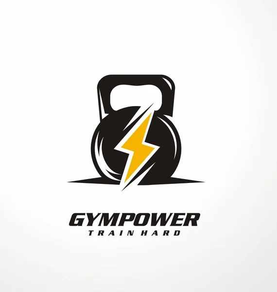 健身房电源 logo 设计理念 — 图库矢量图片