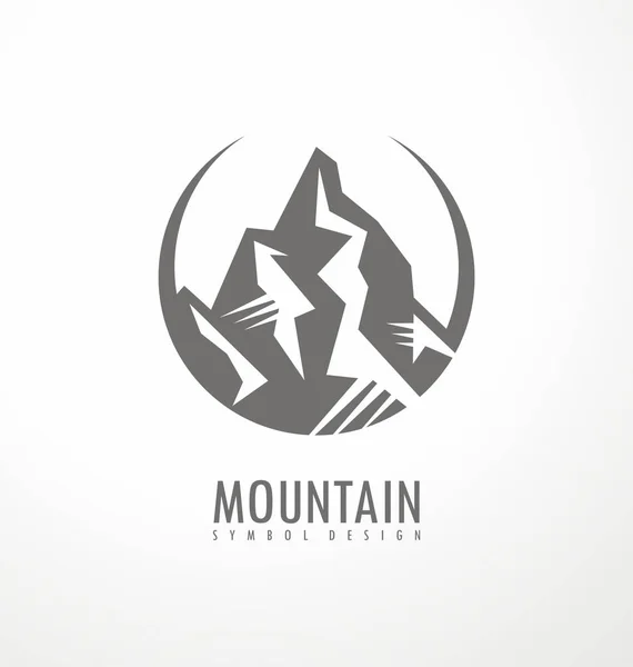 山の創造的なシンボル アイコンやエンブレムのデザイン ベクターロゴイラスト — ストックベクタ