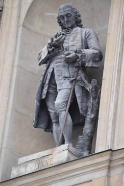 Carl Linnaeus anıt Stokholm, İsveç Kraliyet Sarayı cephesinde