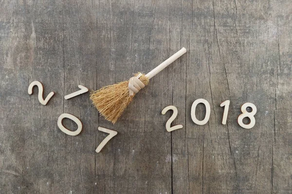 Mutlu yeni yıl 2018, güle güle 2017 — Stok fotoğraf