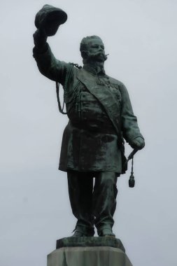 Vittorio Emanuele İtalya Kralı, İtalya 'nın Abruzzo bölgesindeki Giulianova kasabasında bronz bir heykel.