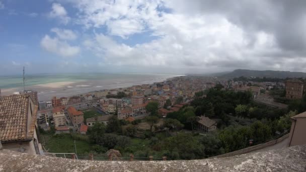 Vista Desde Torre Sobre Grottammare San Benedetto Del Tronto Región — Vídeos de Stock