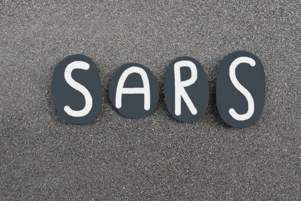 Sars Allvarligt Akut Respiratoriskt Syndrom Text Komponerad Med Svart Färgade — Stockfoto