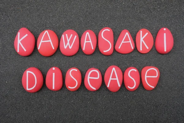 Kawasaki Disease Illness Name Composed Red Colored Stone Letters Black — Stock Photo, Image