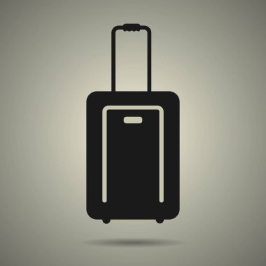 seyahat çanta simge siyah beyaz tarzı