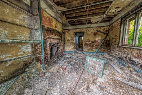 Derelict and abandoned house