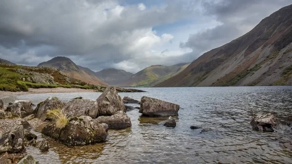 Táj Kerület Egyesült Királyságban Wastwater Amely Nyugati Tavakban Található Megmutatja — Stock Fotó