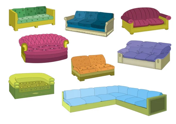 Set sofas - Stok Vektor