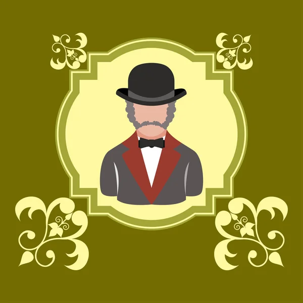 Gentleman vintage poster. — Stock Vector