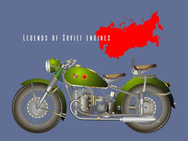 Ural de motocicleta vintage . — Archivo Imágenes Vectoriales