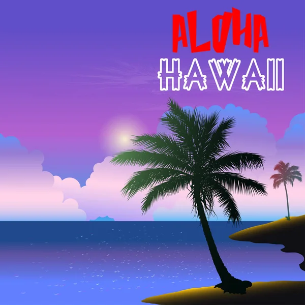 Aloha Hawaii Adası.
