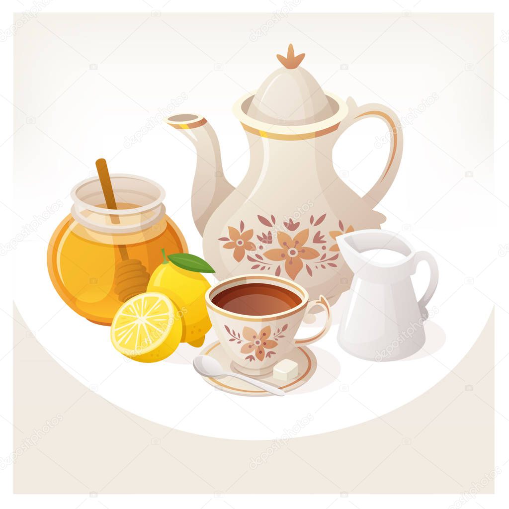 British tea setting
