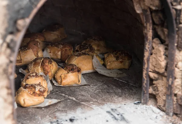 Placki z sera wielkanocne Flaounes — Zdjęcie stockowe