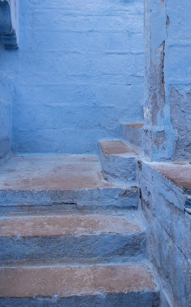 Blue stairs and wall — Stock Photo, Image