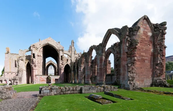 De abdij van St Mary Melrose, Scotland — Stockfoto