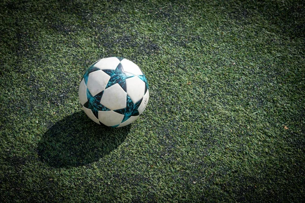 White football soccer ball — Stock Photo, Image