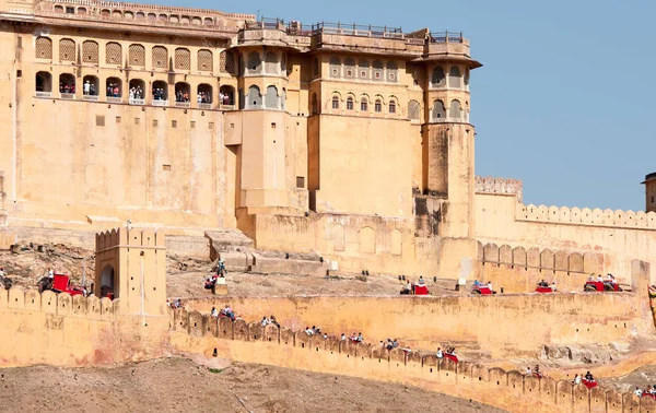 Fuerte de Amer, zona de Jaipur en Rajasthan. — Foto de Stock