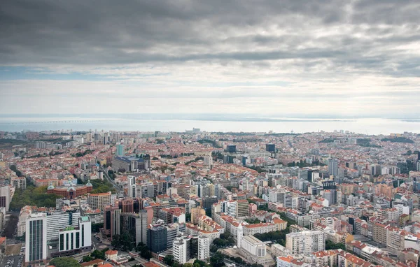 Vue aérienne de la ville de Lisbonne, Portugal — Photo