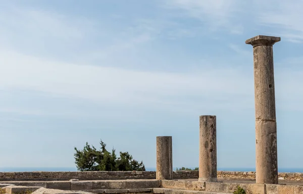 Antiche colonne di Apollon Hylates, santuario a Limassol distr — Foto Stock