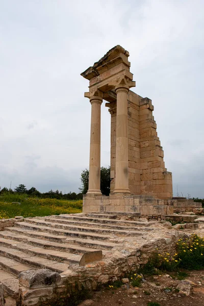 Antiche colonne di Apollon Hylates, santuario a Limassol distr — Foto Stock