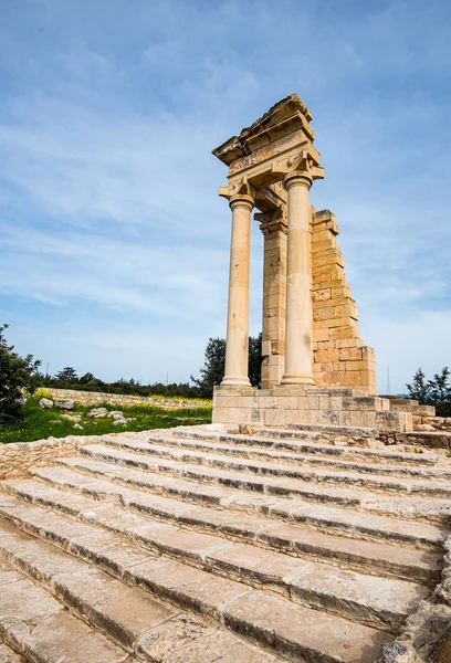 Apollon Hylates 'in antik sütunları, Limasol distr' deki sığınak. — Stok fotoğraf