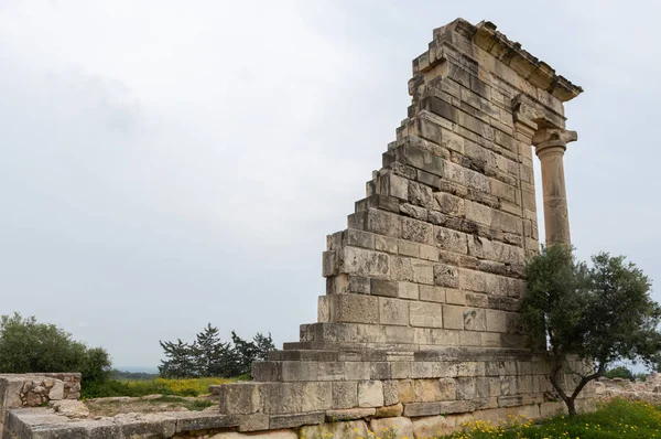 Oude zuilen van Apollon Hylates, heiligdom in Limassol distr — Stockfoto