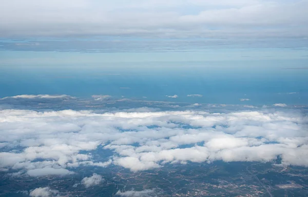 White cumulus dramatic clouds — Stock Photo, Image