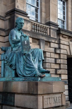 David Hume statue, Royal Mile Edinburgh, Scotland clipart