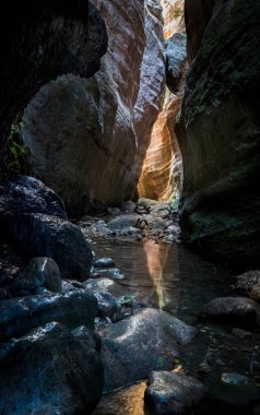 Ünlü ve pitoresk Avakalar Akamas yarımadasındaki vadiyi doldurur, Baba.