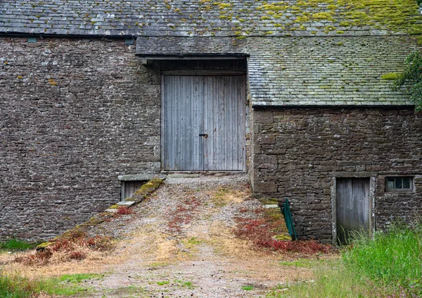 Exterior Entrance Beautiful Traditional British Farmhouse — Stock Photo, Image