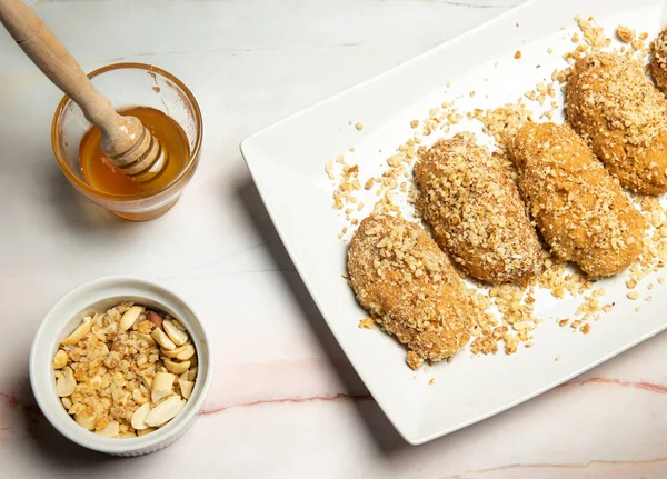 Greek Honey Cookies With Walnuts melomakarona