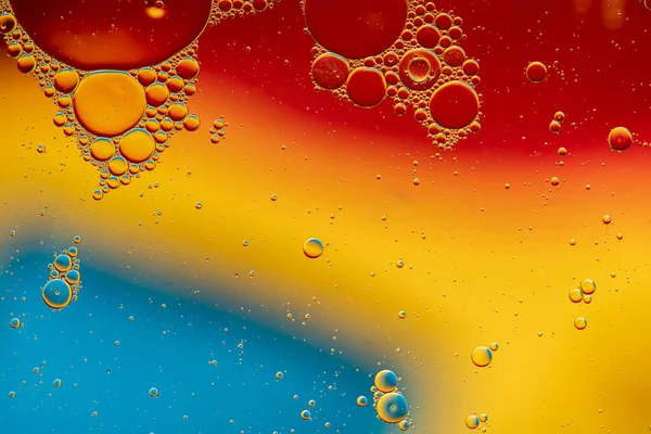Abstract Afbeelding Van Olie Water Zeep Een Glazen Schaal Met — Stockfoto