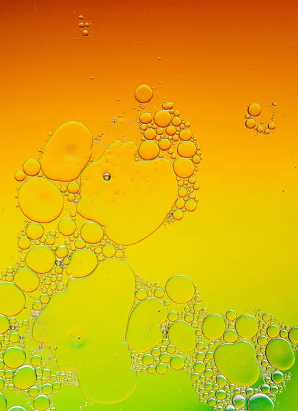 Bright Abstract Yellow Background Flying Bubbles Copy Space — Stock Photo, Image