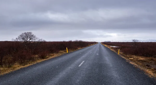 Carretera Vacía Islandia — Foto de Stock