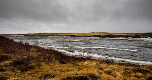 Frozen Lake Landscape Winter Iceland Europe — Stock Photo, Image