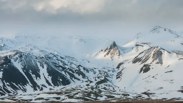 Snowy Mountain Landscape Snaefellsnes Peninsula Spring Iceland Europe — Stock Photo, Image