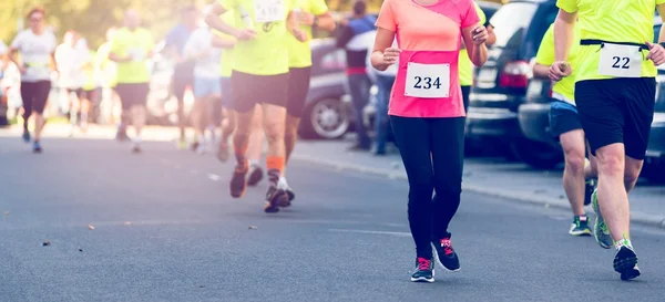 Maratona corrida de rua — Fotografia de Stock